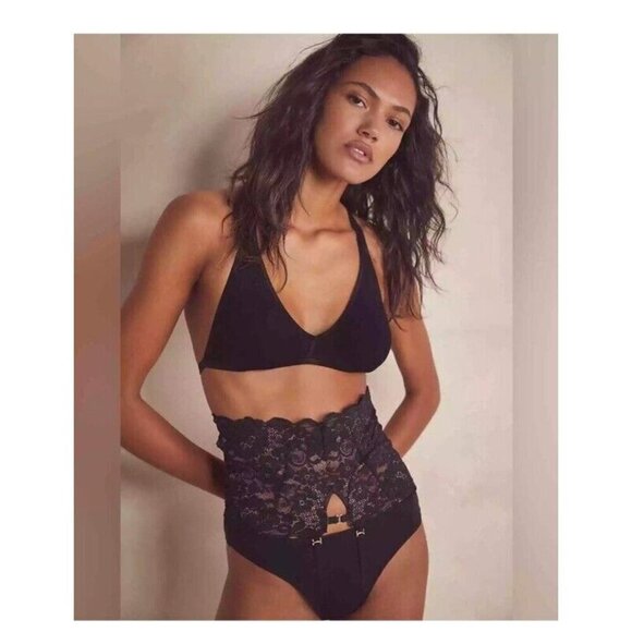 We are HAH Top 2 Bottom Cami Lingerie Black Noir Sold Out Size Small NEW 1B - Picture 4 of 10